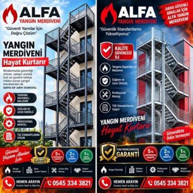 Sultanbeyli Z Tipi Yangın Merdiveni İmalatı